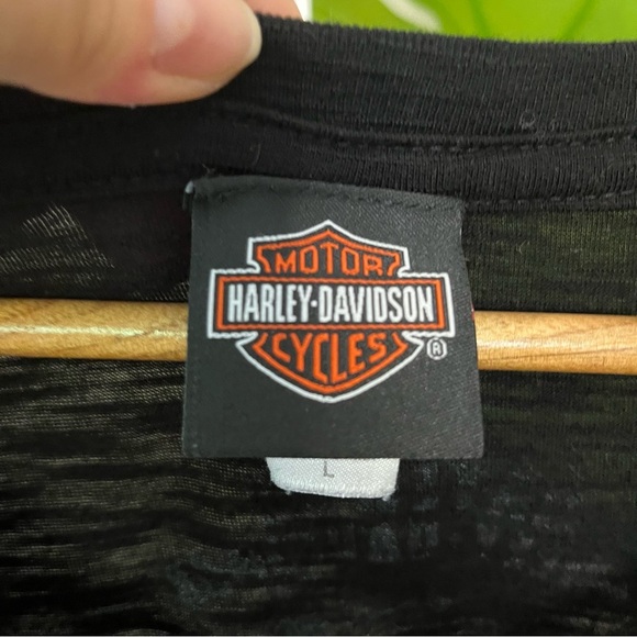 ✨ Harley-Davidson Black Wing Graphic Tee L | Vintage-Inspired Anniversary Shirt - Picture 4 of 5